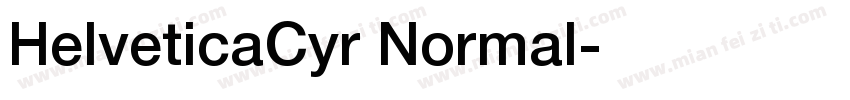 HelveticaCyr Normal字体转换